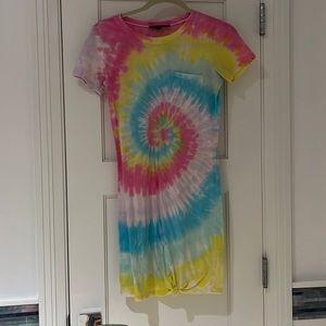 Generation love tie dye dress with little knot at the bottom